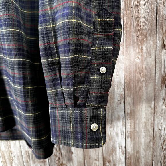 Ralph Lauren Classic Fit Shirt Mens L Green Plaid Button Down Long Sleeve Preppy - Picture 5 of 8